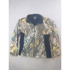 Winchester Rugged Sportsman Mens Fleece Jacket Mossy Oak Camo Full Zip Medium